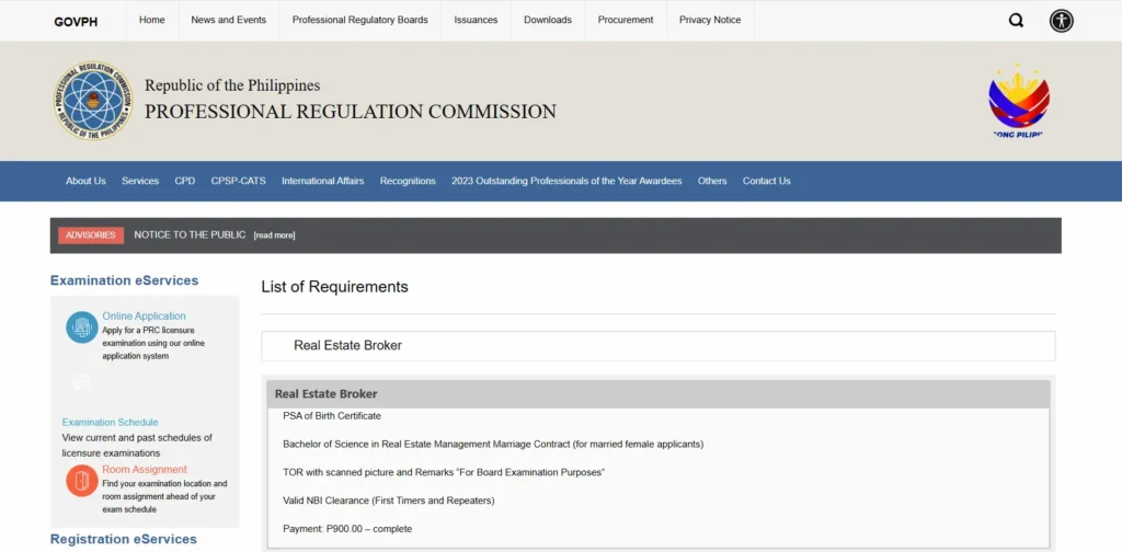 Real Estate Broker Board Exam Application Requirements