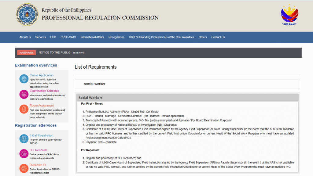 Social Workers Board Exam Application and Requirements