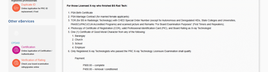 Radiologic Technologist Board Exam Application Requirements