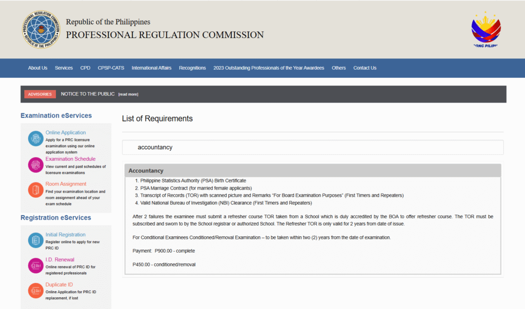 Certified Public Accountant Board Exam Application Requirements