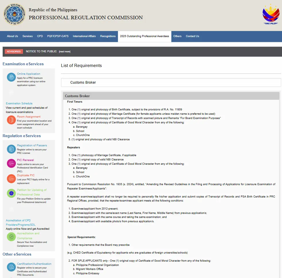 Customs Broker Board Exam Application Guide